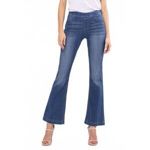NEW CELLO mid rise petite flare jegging in medium wash